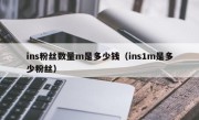 ins粉丝数量m是多少钱（ins1m是多少粉丝）