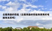 云服务器的性能（云服务器的性能和使用的电脑有关系吗）