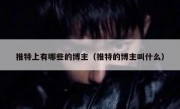 推特上有哪些的博主（推特的博主叫什么）