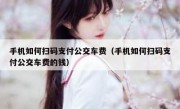 手机如何扫码支付公交车费（手机如何扫码支付公交车费的钱）