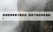 新浪微博苹果下载安装（微博下载安装苹果版）
