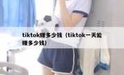tiktok赚多少钱（tiktok一天能赚多少钱）