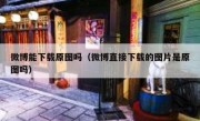 微博能下载原图吗（微博直接下载的图片是原图吗）