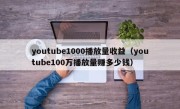 youtube1000播放量收益（youtube100万播放量赚多少钱）