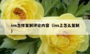 ins怎样复制评论内容（ins上怎么复制）