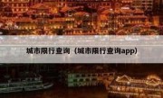 城市限行查询（城市限行查询app）