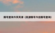 限号查询今天天津（天津限号今日限号查询）