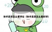 快手卖货怎么看评论（快手卖货怎么看好评）