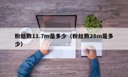 粉丝数11.7m是多少（粉丝数28m是多少）