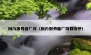 国内服务器厂商（国内服务器厂商有哪些）
