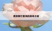 西安限行查询的简单介绍