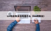 ins粉丝有水分吗是什么（ins的粉丝）