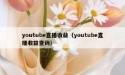 youtube直播收益（youtube直播收益查询）