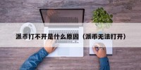 派币打不开是什么原因（派币无法打开）