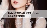 tiktok发布怎么没人观看（tiktok怎么没有播放量）