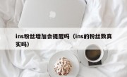 ins粉丝增加会提醒吗（ins的粉丝数真实吗）