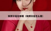 微博分组在哪看（微博分组怎么看）