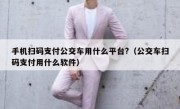 手机扫码支付公交车用什么平台?（公交车扫码支付用什么软件）