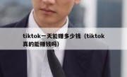 tiktok一天能赚多少钱（tiktok真的能赚钱吗）