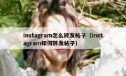 instagram怎么转发帖子（instagram如何转发帖子）