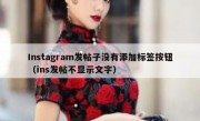 Instagram发帖子没有添加标签按钮（ins发帖不显示文字）