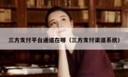 三方支付平台通道在哪（三方支付渠道系统）