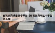 有赞微商城是哪个平台（有赞微商城这个平台怎么样）