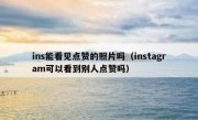 ins能看见点赞的照片吗（instagram可以看到别人点赞吗）