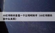 小红书和抖音是一个公司吗知乎（小红书跟抖音什么关系）