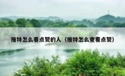 推特怎么看点赞的人（推特怎么查看点赞）