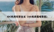 IDC机房托管含义（idc机房是啥意思）
