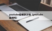 youtube能赚多少钱（youtube盈利吗）