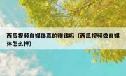 西瓜视频自媒体真的赚钱吗（西瓜视频做自媒体怎么样）
