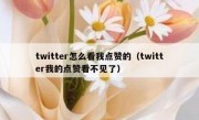 twitter怎么看我点赞的（twitter我的点赞看不见了）