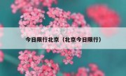 今日限行北京（北京今日限行）