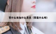 赞什么有加什么意思（赞是什么呀）