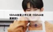 tiktok批量上传工具（tiktok批量解析）
