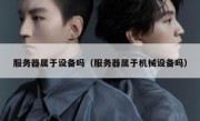服务器属于设备吗（服务器属于机械设备吗）