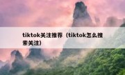 tiktok关注推荐（tiktok怎么搜索关注）