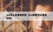 ins怎么查看我的赞（ins哪里可以看我的赞）