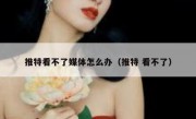 推特看不了媒体怎么办（推特 看不了）