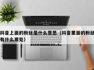 抖音上面的粉丝是什么意思（抖音里面的粉丝有什么用处）