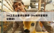ins上怎么看评论翻译（ins如何查看评论翻译）