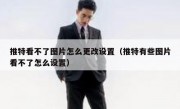 推特看不了图片怎么更改设置（推特有些图片看不了怎么设置）