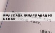 防弹少年团为什么（防弹少年团为什么在中国火不起来?）