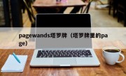 pagewands塔罗牌（塔罗牌里的page）