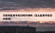 付款码能用手机扫码付钱吗（怎么能用手机扫付款码）