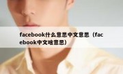 facebook什么意思中文意思（facebook中文啥意思）