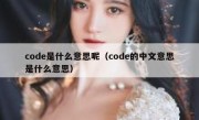 code是什么意思呢（code的中文意思是什么意思）