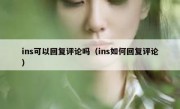 ins可以回复评论吗（ins如何回复评论）